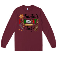 Burgundy santa's favorite chef Long Sleeve Tee - AdoDesignShop