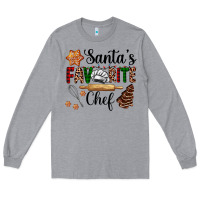 Heather Grey santa's favorite chef Long Sleeve Tee - AdoDesignShop