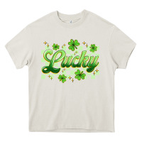 Cream checkered lucky Heavy Core Tee - Artiststas