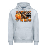 Heather Grey Tis' the season Football black helmet Urban Hoodie - NancyCooperArtShop