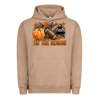 Pigment Burro Tis' the season Football black helmet Urban Hoodie - NancyCooperArtShop