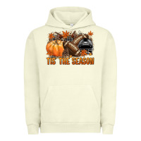 Pigment Pistachio Tis' the season Football black helmet Urban Hoodie - NancyCooperArtShop