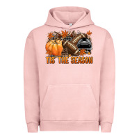 Pigment Salmon Tis' the season Football black helmet Urban Hoodie - NancyCooperArtShop