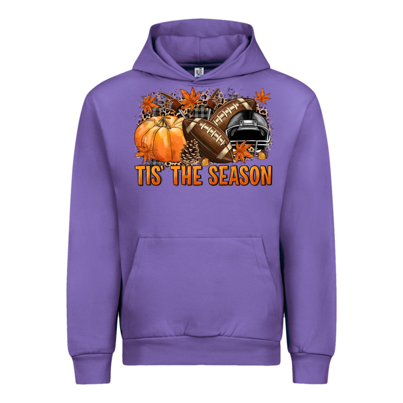 Tis' The Season Football Black Helmet Urban Hoodie by NancyCooperArtShop | Teevron