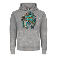 Cloud Rock indian feather headdress with western  patterns Vintage Hoodie - RanaPortraitStore