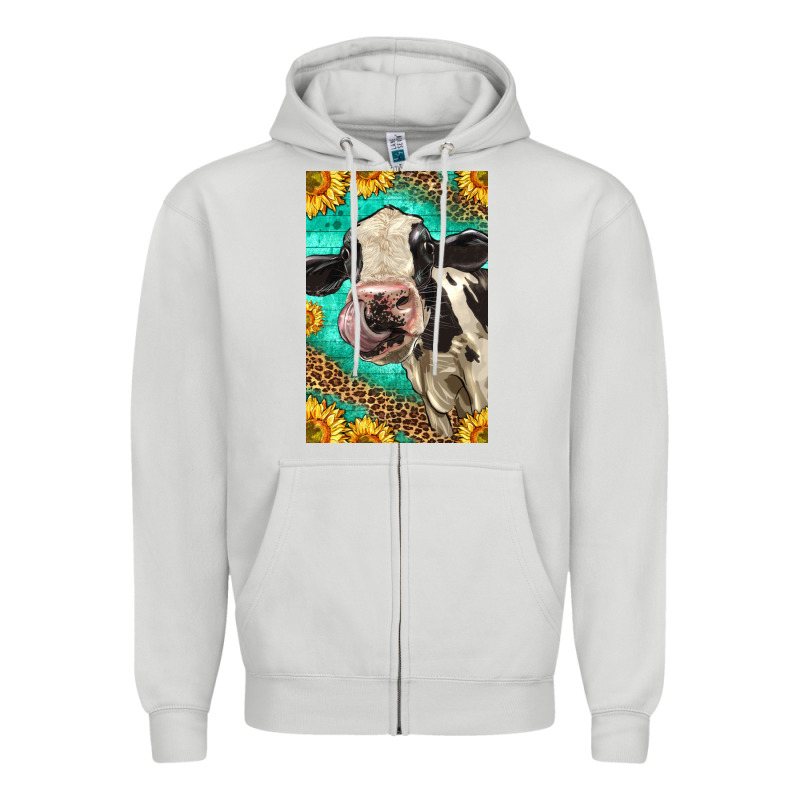 Western Holstein Cow Zipper Hoodie by LillyAllenDesigns | Teevron