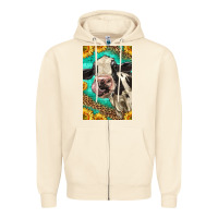 Sandshell Western Holstein Cow Zipper Hoodie - LillyAllenDesigns