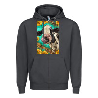 Smoke Western Holstein Cow Zipper Hoodie - LillyAllenDesigns