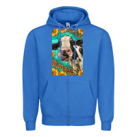 True Royal Western Holstein Cow Zipper Hoodie - LillyAllenDesigns