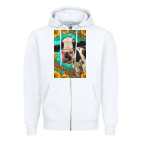 White Western Holstein Cow Zipper Hoodie - LillyAllenDesigns