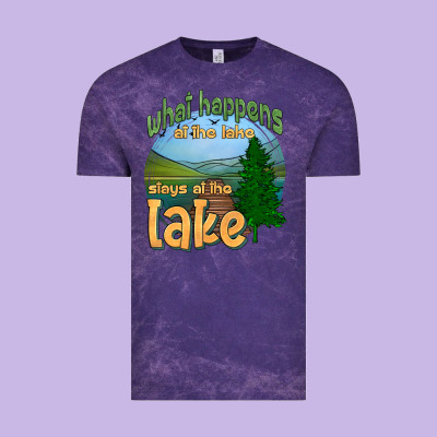 What Happens At The Lake Stays At The Lake Vintage Tee Designed By Hra Design Shop