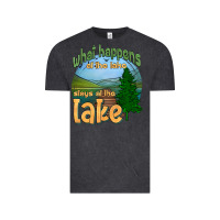 Vintage Black what happens at the lake stays at the lake Vintage Tee - HRA Design Shop