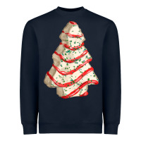Navy white christmas cake Heavyweight Sweatshirt - FaDigitalArtStudio