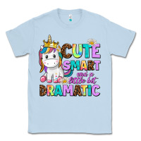 Dusty Blue cute smart and a little bit dramatic unicorn Classic Tee - AdoDesignShop