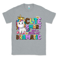 Heather Grey cute smart and a little bit dramatic unicorn Classic Tee - AdoDesignShop