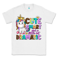 White cute smart and a little bit dramatic unicorn Classic Tee - AdoDesignShop