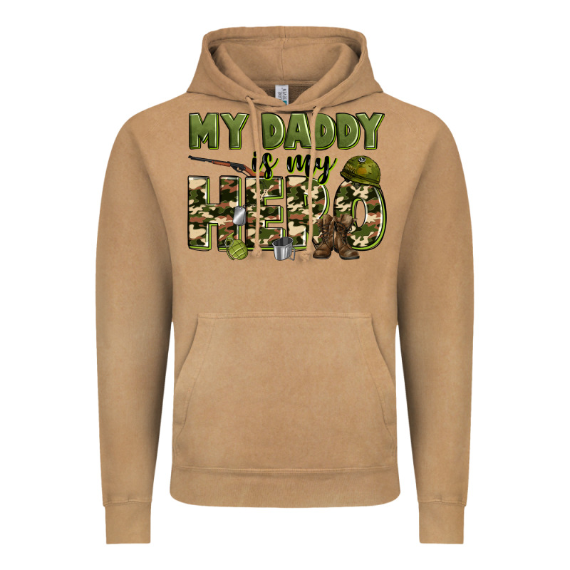 My Daddy Is My Hero Army Vintage Hoodie by Zillion Design Studio | Teevron