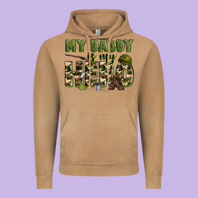 My Daddy Is My Hero Army Vintage Hoodie Designed By Zillion Design Studio