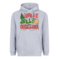 Heather Grey holly jolly cheerleader Heavyweight Hoodie - MaliasSmallBusiness