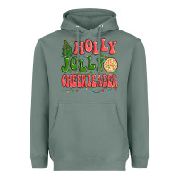 Sage holly jolly cheerleader Heavyweight Hoodie - MaliasSmallBusiness