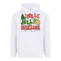 White holly jolly cheerleader Heavyweight Hoodie - MaliasSmallBusiness