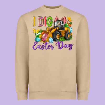 I Dig Easter Day Heavyweight Sweatshirt Designed By Neo Western