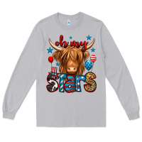 Moon Dust oh my stars 4th of july shaggy cow Long Sleeve Tee - Jasminsmagicworld