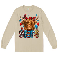 Mushroom oh my stars 4th of july shaggy cow Long Sleeve Tee - Jasminsmagicworld
