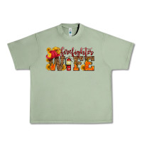 Oil Green firefighter wife with hat sunflowers Urban Heavy Tee - HRA Design Shop