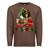 Chestnut very merry teacher skeleton Premium Sweatshirt - NancyCooperArtShop