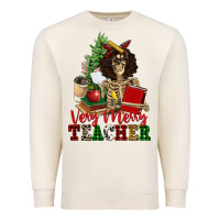 Sandshell very merry teacher skeleton Premium Sweatshirt - NancyCooperArtShop