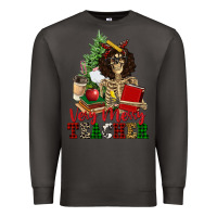 Smoke very merry teacher skeleton Premium Sweatshirt - NancyCooperArtShop