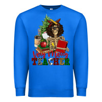 True Royal very merry teacher skeleton Premium Sweatshirt - NancyCooperArtShop