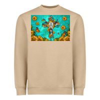 Mushroom bull skull cross skinny metal can holder Heavyweight Sweatshirt - HRA Design Shop