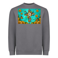Storm bull skull cross skinny metal can holder Heavyweight Sweatshirt - HRA Design Shop