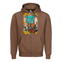 Chestnut Western Farm Life Zipper Hoodie - LillyAllenDesigns