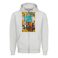 Dove Grey Western Farm Life Zipper Hoodie - LillyAllenDesigns