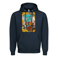 Navy Western Farm Life Zipper Hoodie - LillyAllenDesigns