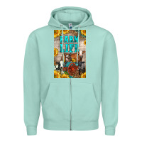 Seafoam Western Farm Life Zipper Hoodie - LillyAllenDesigns