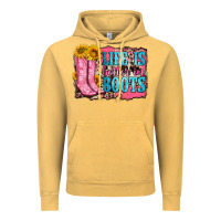 Vintage Mustard life is better in boots Vintage Hoodie - Zillion Design Studio