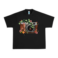 Black floral eucalyptus film roll vintage camera Urban Heavy Tee - FaDigitalArtStudio