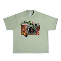 Oil Green floral eucalyptus film roll vintage camera Urban Heavy Tee - FaDigitalArtStudio