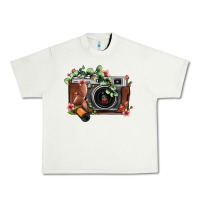 Pistachio floral eucalyptus film roll vintage camera Urban Heavy Tee - FaDigitalArtStudio