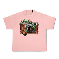 Salmon floral eucalyptus film roll vintage camera Urban Heavy Tee - FaDigitalArtStudio
