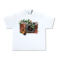 White floral eucalyptus film roll vintage camera Urban Heavy Tee - FaDigitalArtStudio