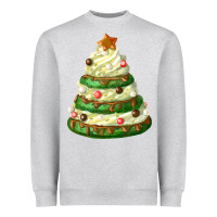Heather Grey white christmas cookie cake Heavyweight Sweatshirt - FaDigitalArtStudio