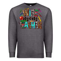 Charcoal Heather wife mom teacher Premium Sweatshirt - NancyCooperArtShop