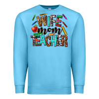 Ocean Blue wife mom teacher Premium Sweatshirt - NancyCooperArtShop