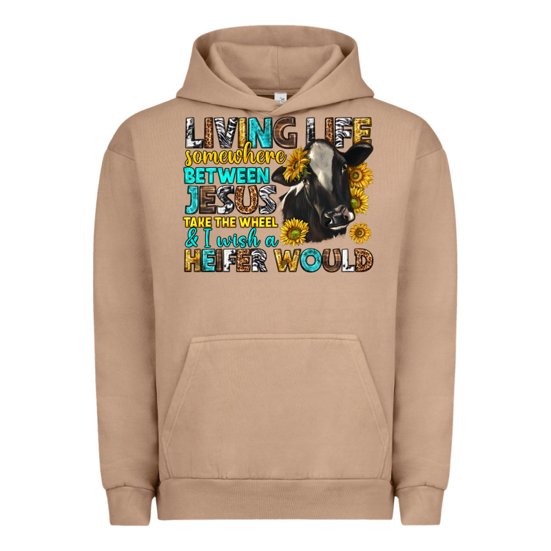 Living Life Somewhere Between Jesus Urban Hoodie by texasbilliewilder | Teevron