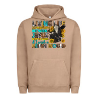 Pigment Burro Living Life Somewhere Between Jesus Urban Hoodie - texasbilliewilder